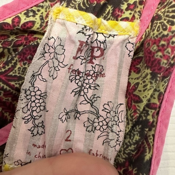 Free People Dress Mini Tunic Boho V-Neck Fairy Casual Summer Size 2 Extra Small - Picture 5 of 7